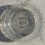 Flat ramequin in chiseled glass