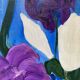 Tableau, huile sur toile fleurs