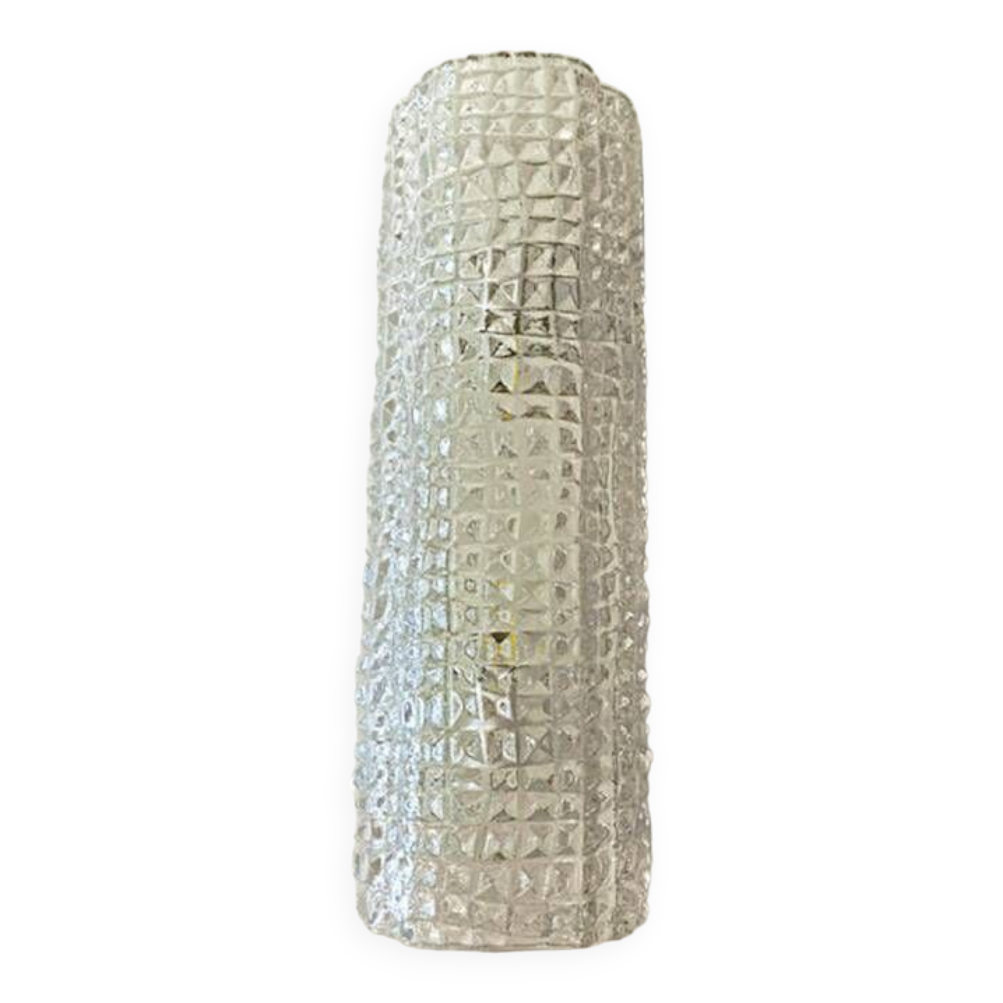 Set of Two "Crocodile" Transparent Murano Glass Wall Sconces