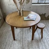 1950s round oak table