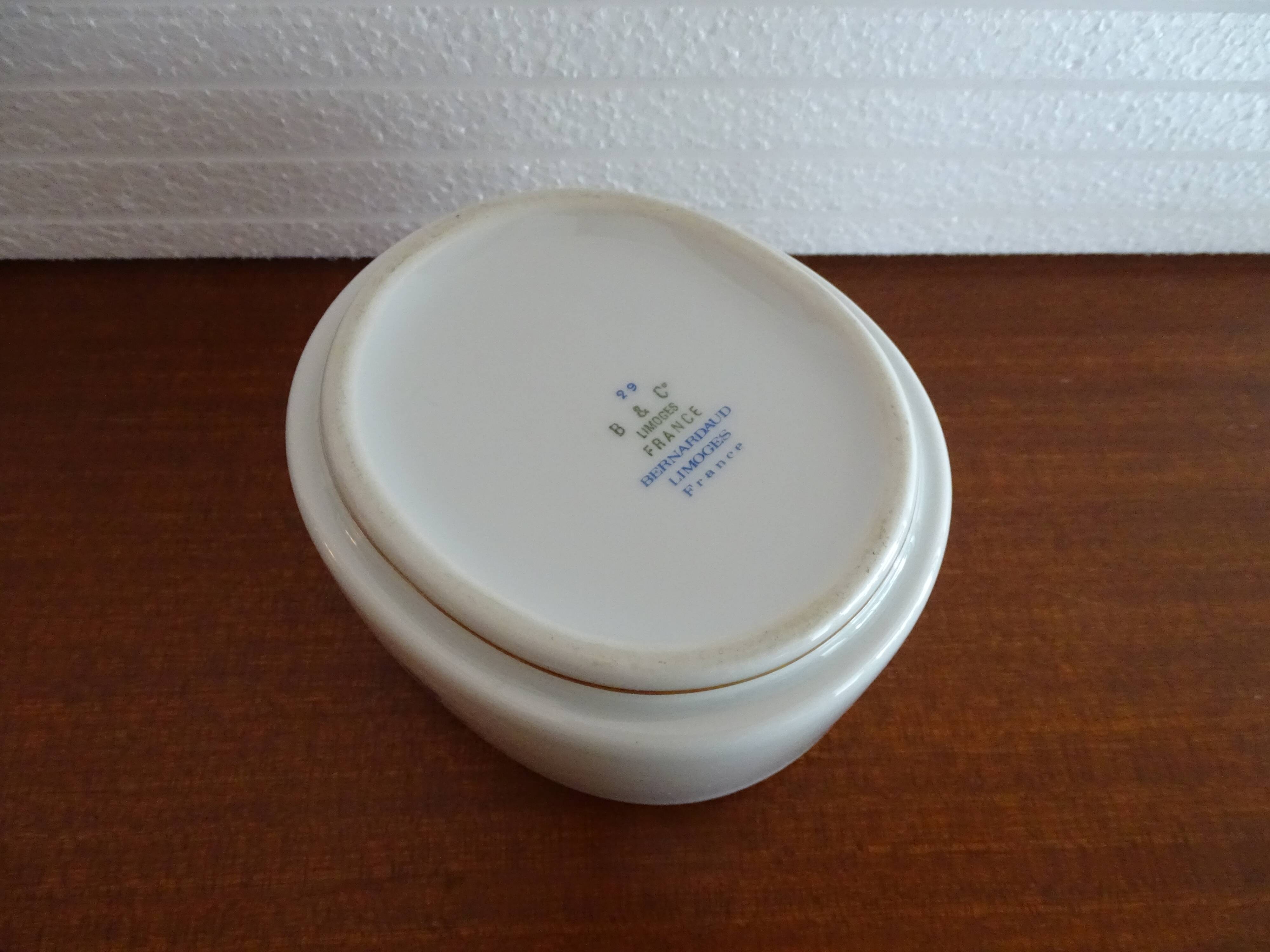 Bernardaud Limoges porcelain sugar bowl dolphin model - B & Cie
