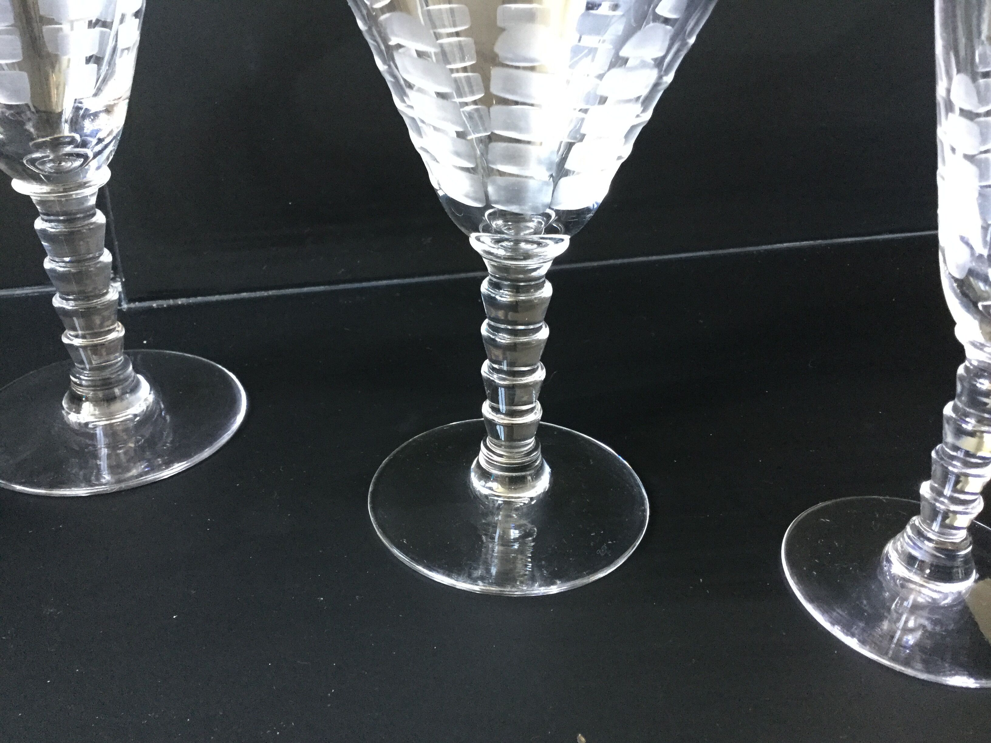 Art deco palm glass