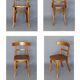 Set de 2 chaises bistrot fischel 1930, assises bois