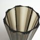 Ribbed smoked glass vase
