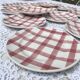 Moulin des Loups plates, "Torchon" checkered pink pattern, 1950s-60s.