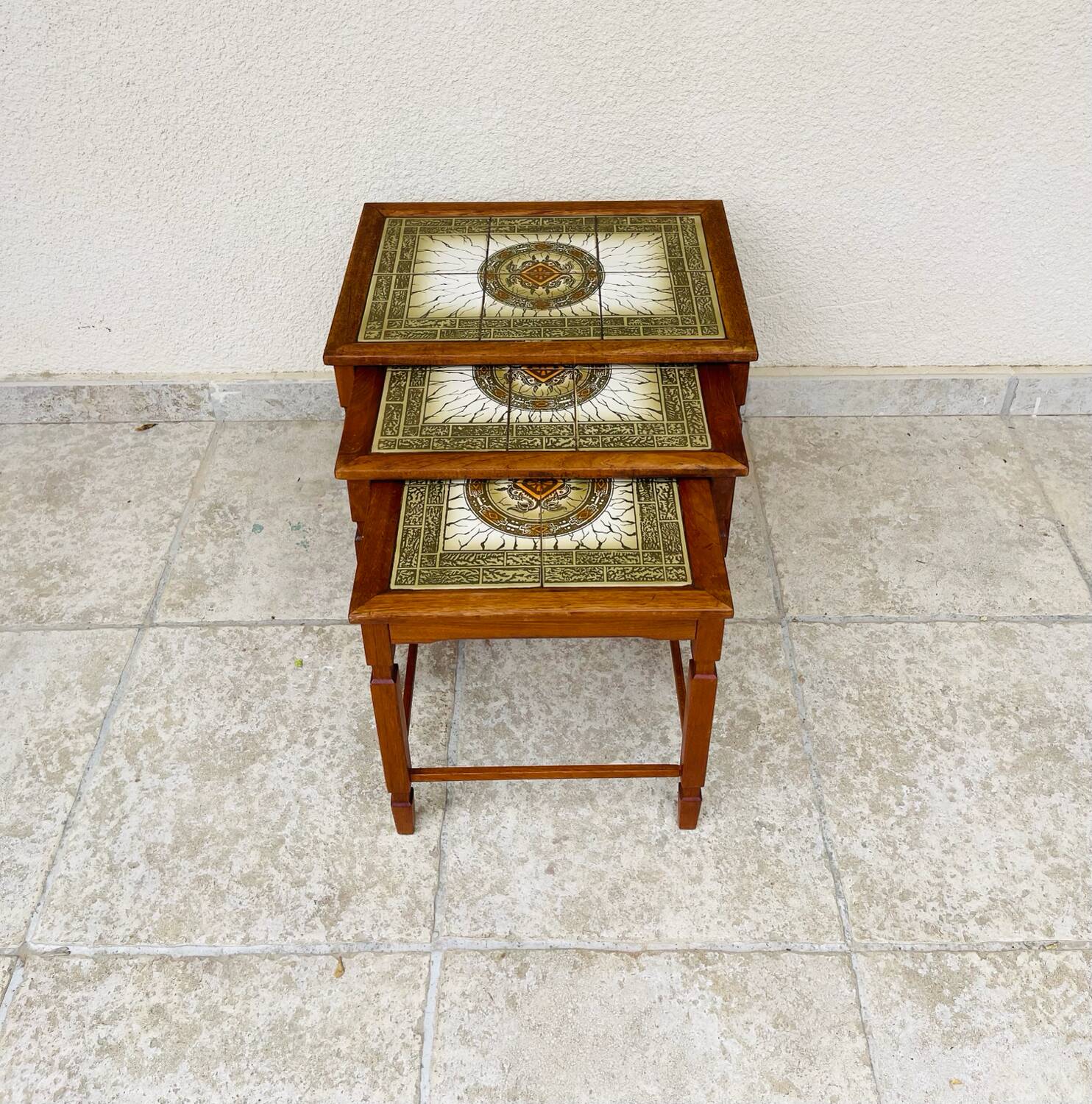 Danish nesting coffee table 1960