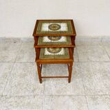 Danish nesting coffee table 1960