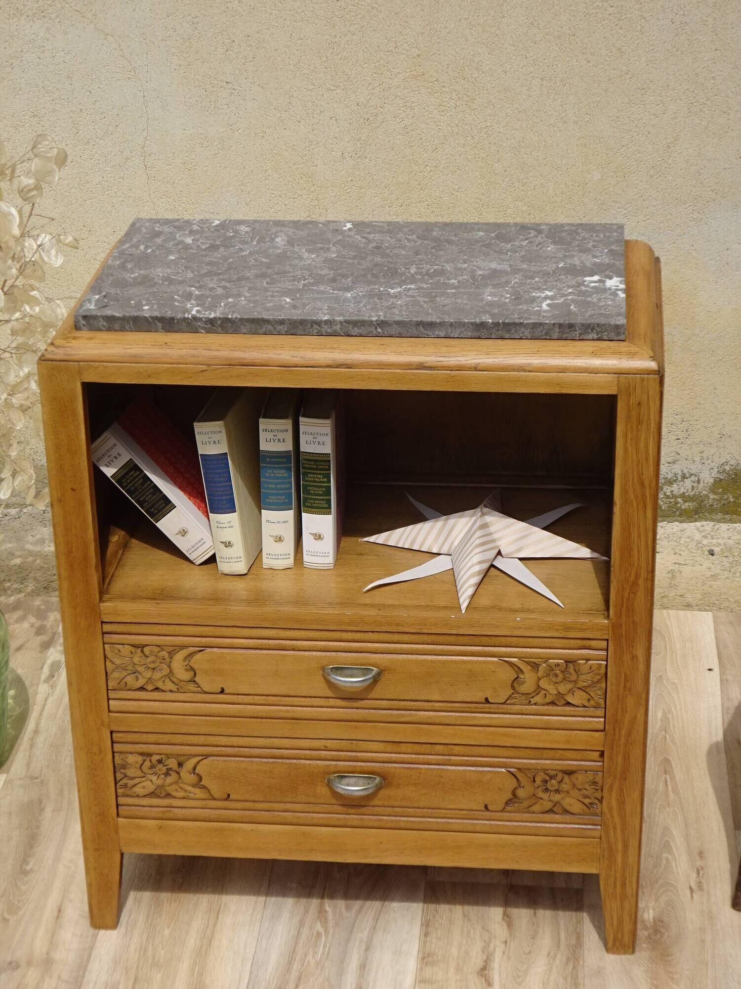 Small Art Deco piece of furniture, marble top.