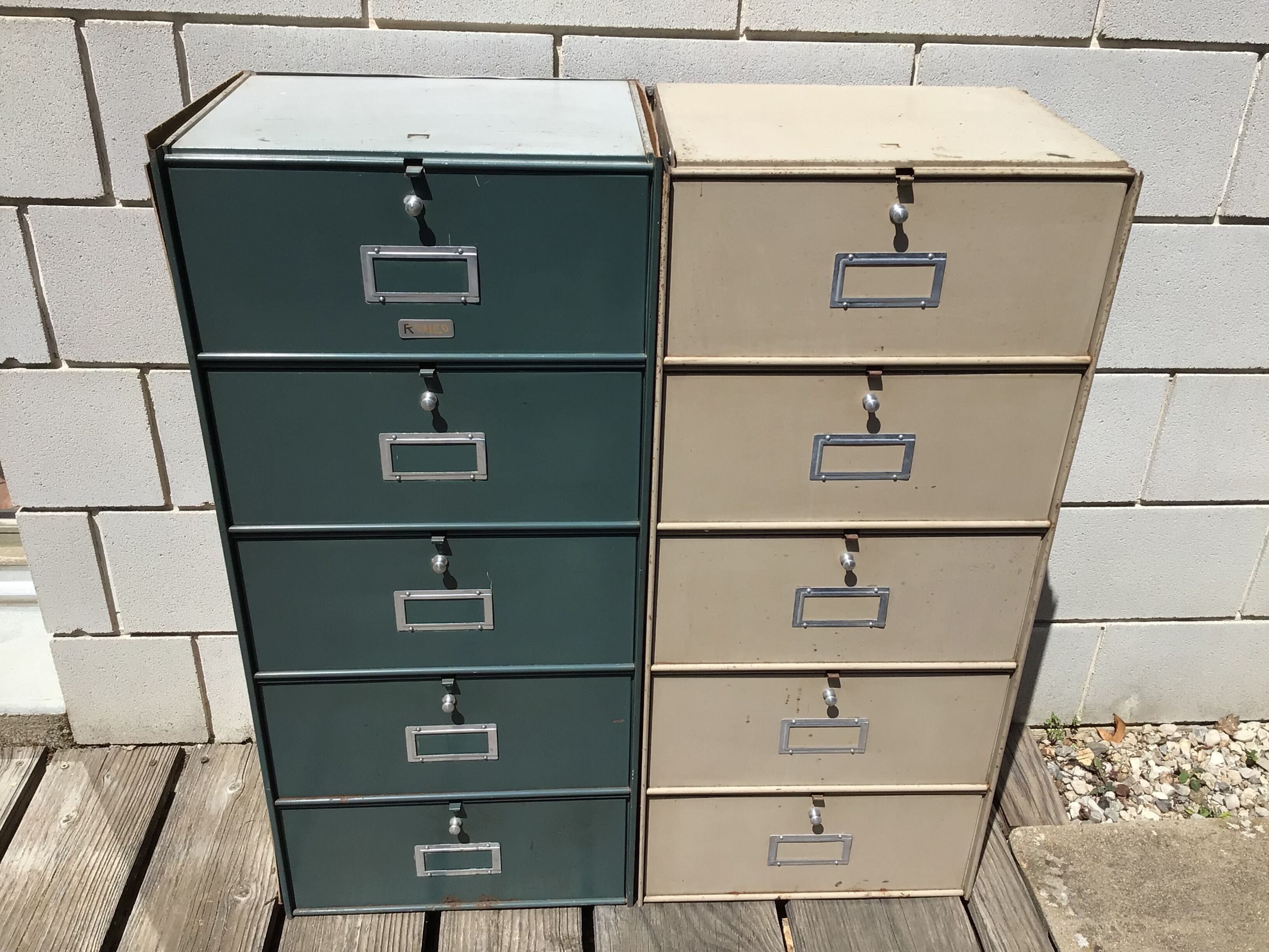 Valve cabinet Ronéo beige 5casiers