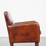 Armchair made of sheep leather