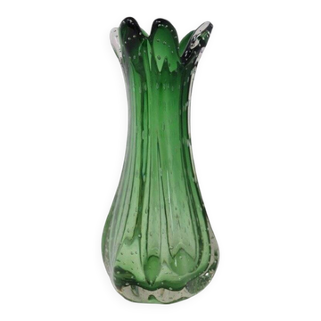 Murano Green Vase, Italy 1960s
