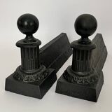 Pair of neoclassical andirons