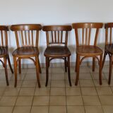 5 vintage bistro chairs
