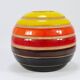 Vase boule en céramique rayé Aldo Londi Bitossi, Italie, 1960s