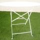 Table de jardin pliante, années 50, métal perforé