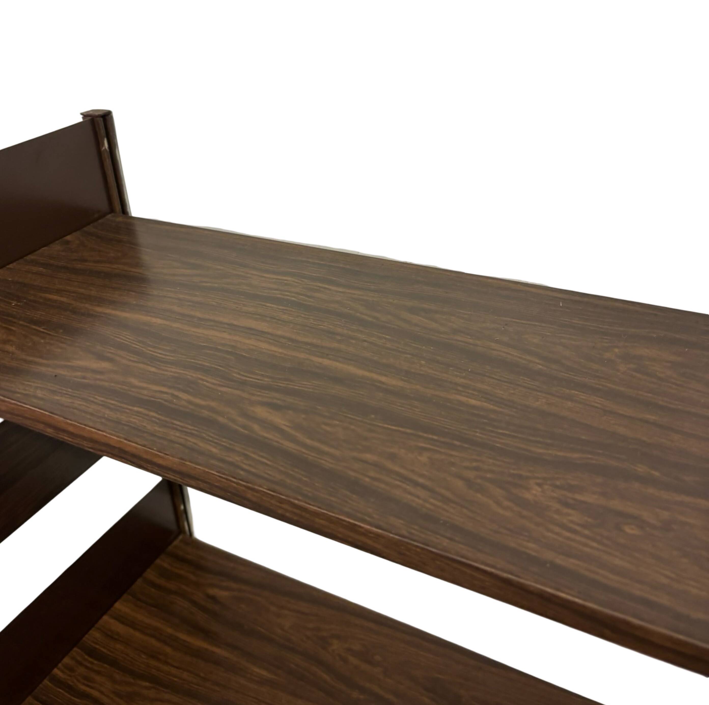 Étagère murale vintage en bois et métal, Danemark