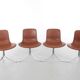 Suite de 4 chaises scandinaves modele PK9 édition originale K. Christiansen