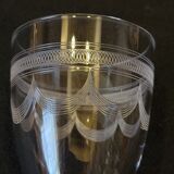 6 verres à vin en cristal gravé fin XIXème