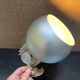Brushed steel wall lamp from the 1970s - space age style