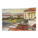 Painting, view of Saint Raphael 1964 by Robert Fleurent
