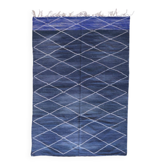 Blue Kilim Rug - 297 x 195 cm