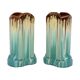 Belgian Art Deco Turquoise Earthenware Vases, Thulin, 22 cm