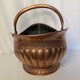 19th century copper and brass coal bucket
