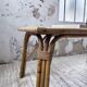 1950s rattan table with ceramic top
