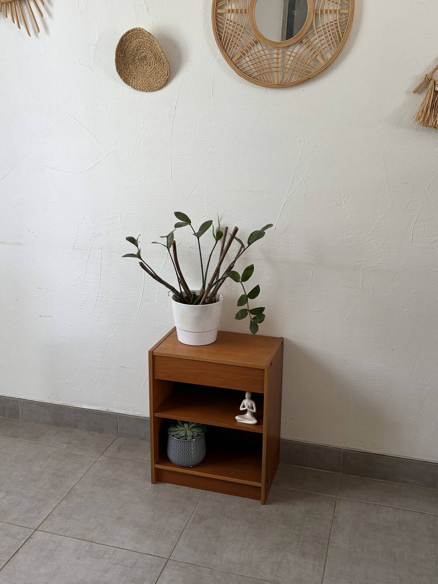 Vintage teak bedside table
