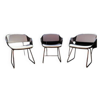 Suite de 3 chaises Rudi Verelst (Ed. Novalux)