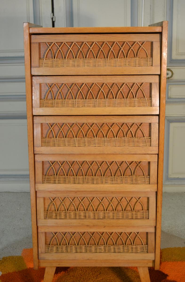 Chest in oak in the 1960s