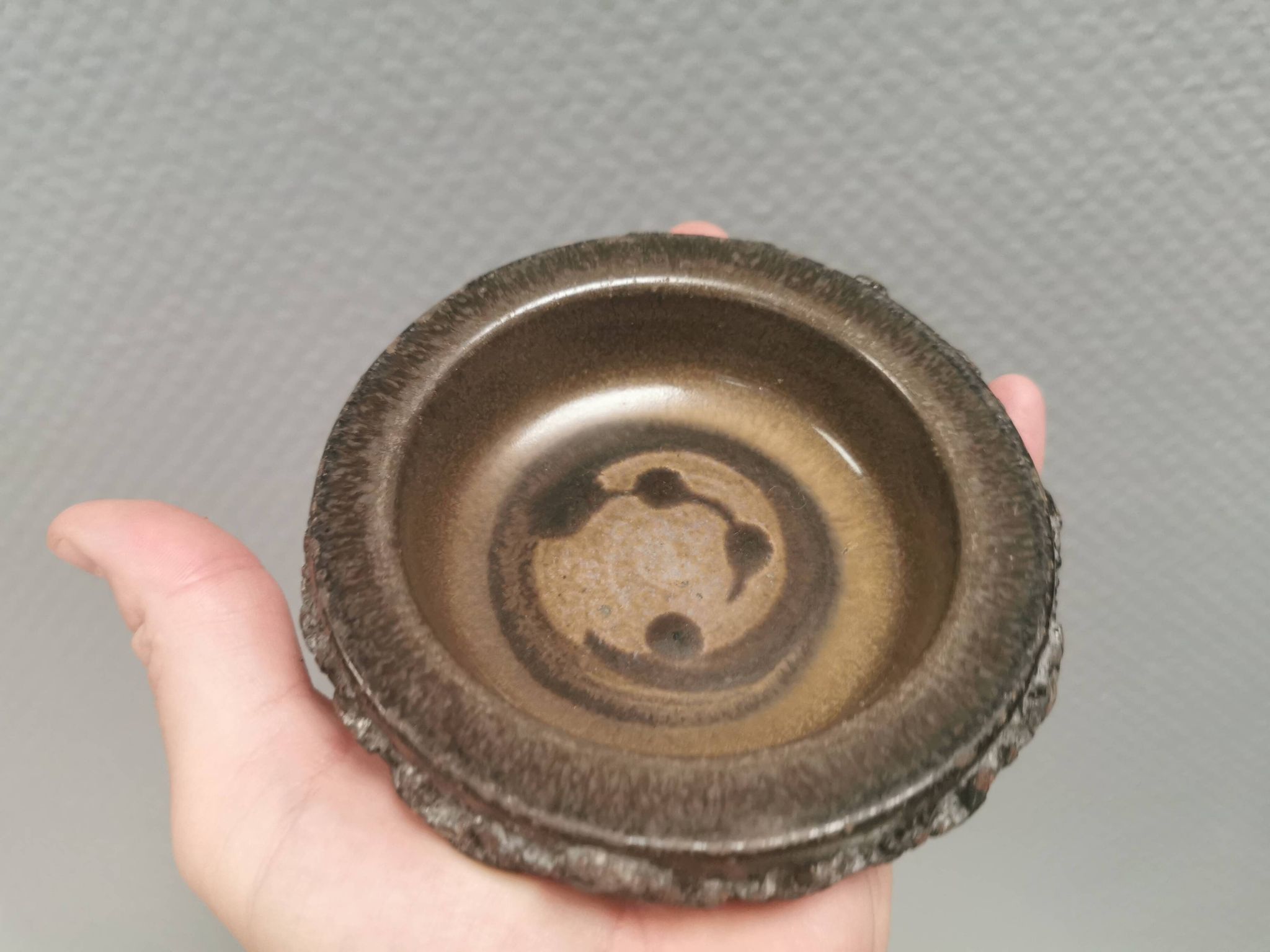 Rare Glit lava bowl. Iceland 1970s