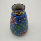 Vase in enamels of the Louvière