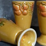 Five slurry mugs with vintage summer fruit