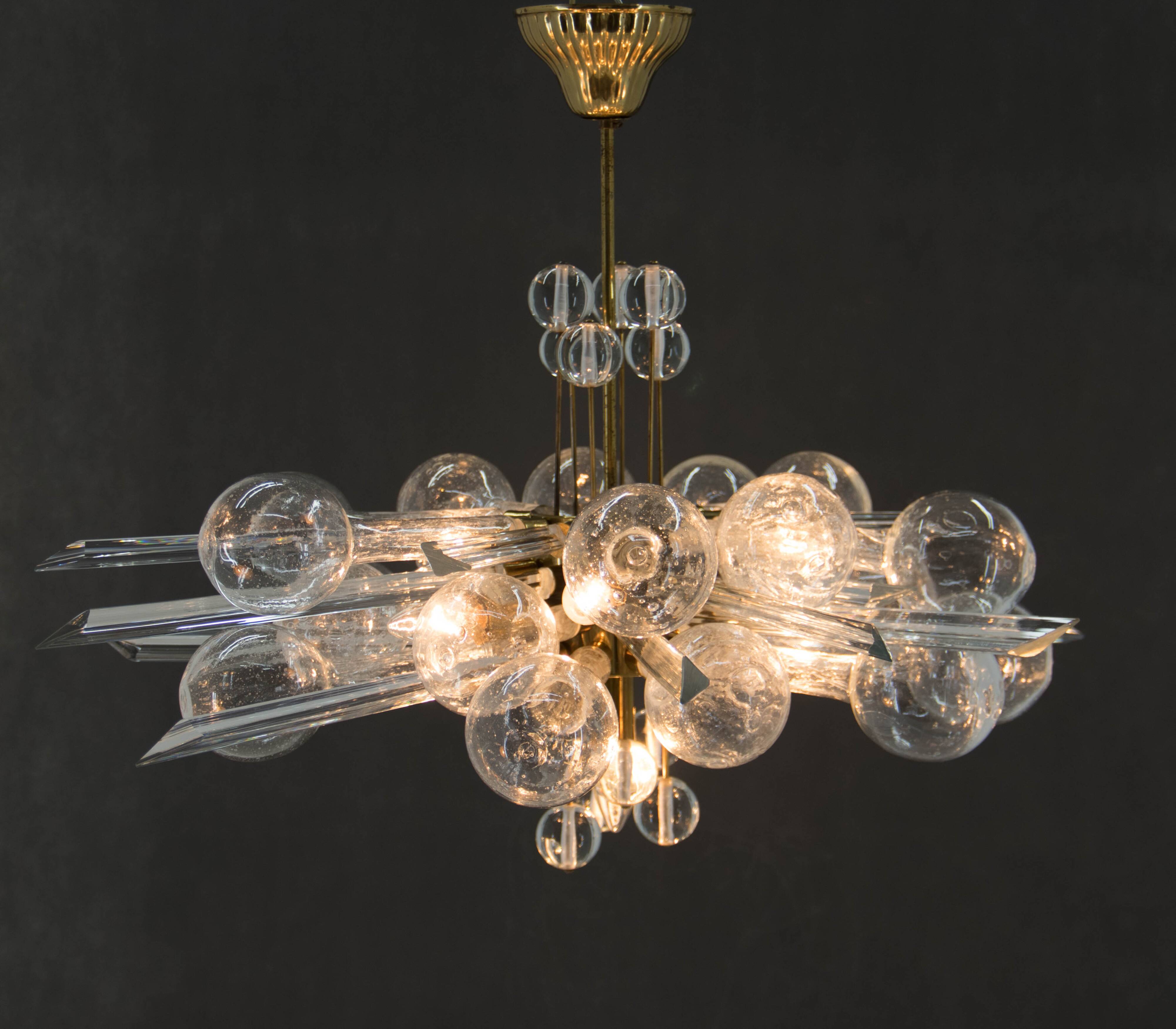 Extraordinary Art and Design Chandelier by Rene Roubicek, 1960s