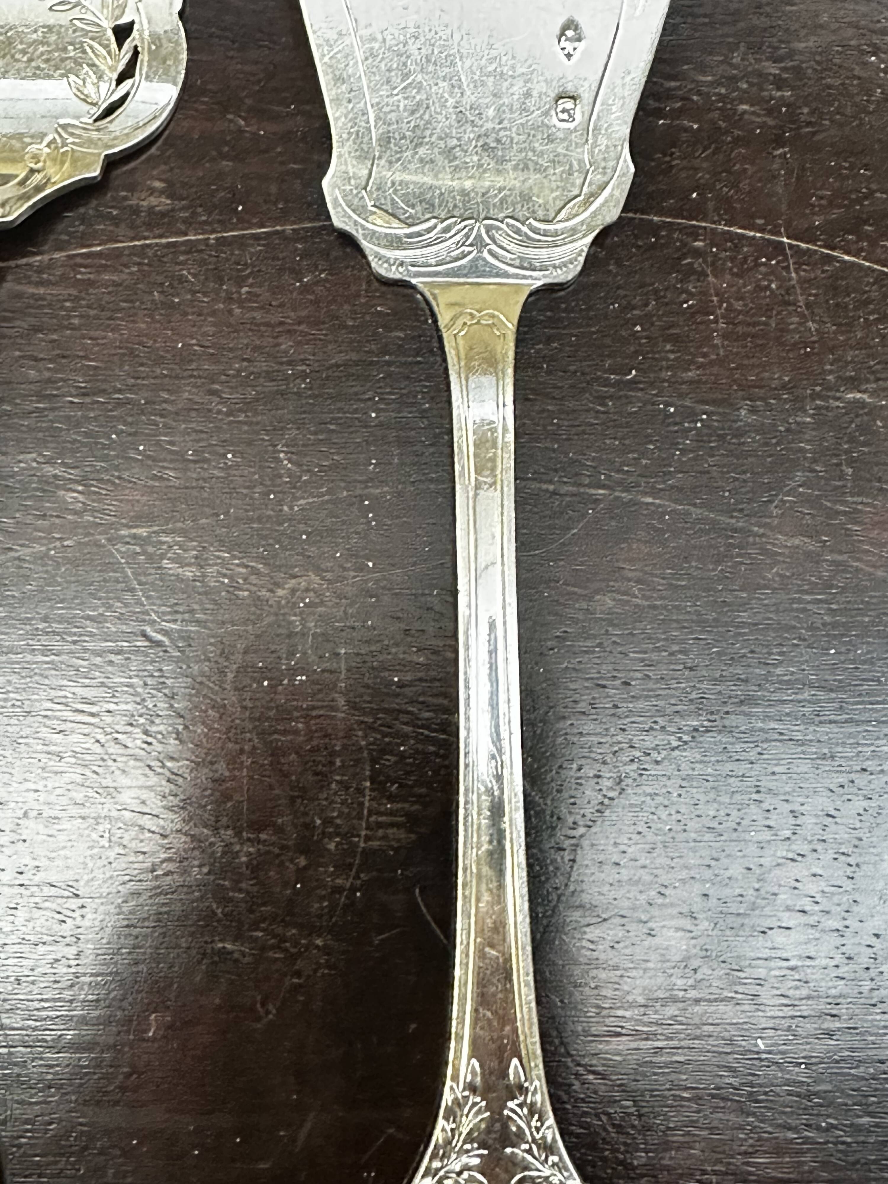 Silver Fish Serving Cutlery - Minerva Hallmarks - Art Nouveau