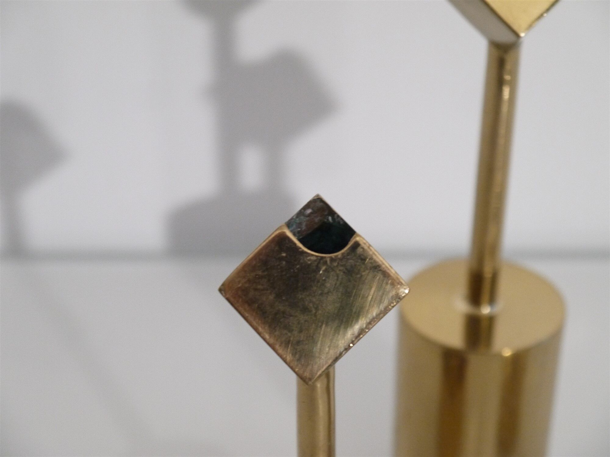 Lot of vintage Scandinavian brass candlesticks