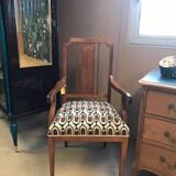 Art Deco armchair, authentic, wooden armrests