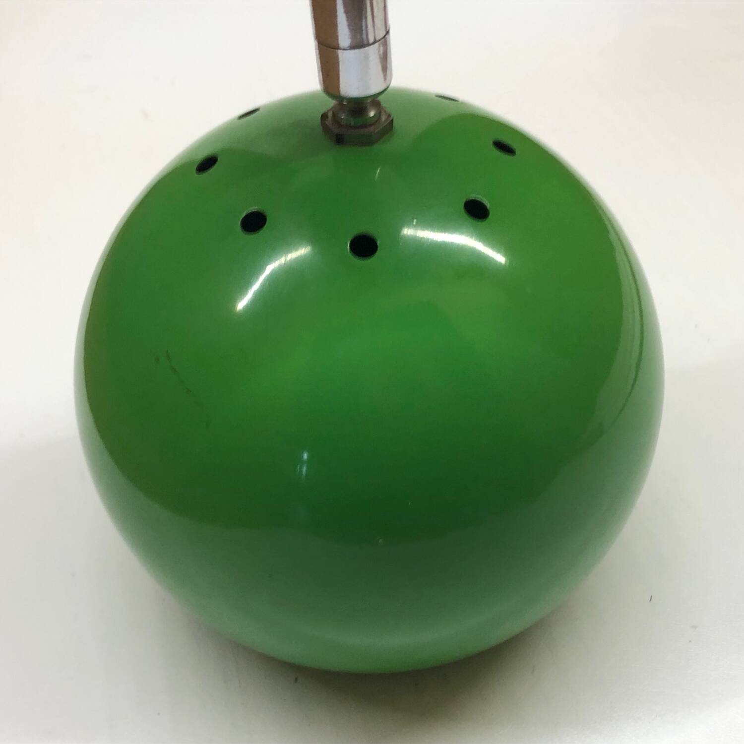 Lampe applique Eyeball Space Age verte en tôle émaillée