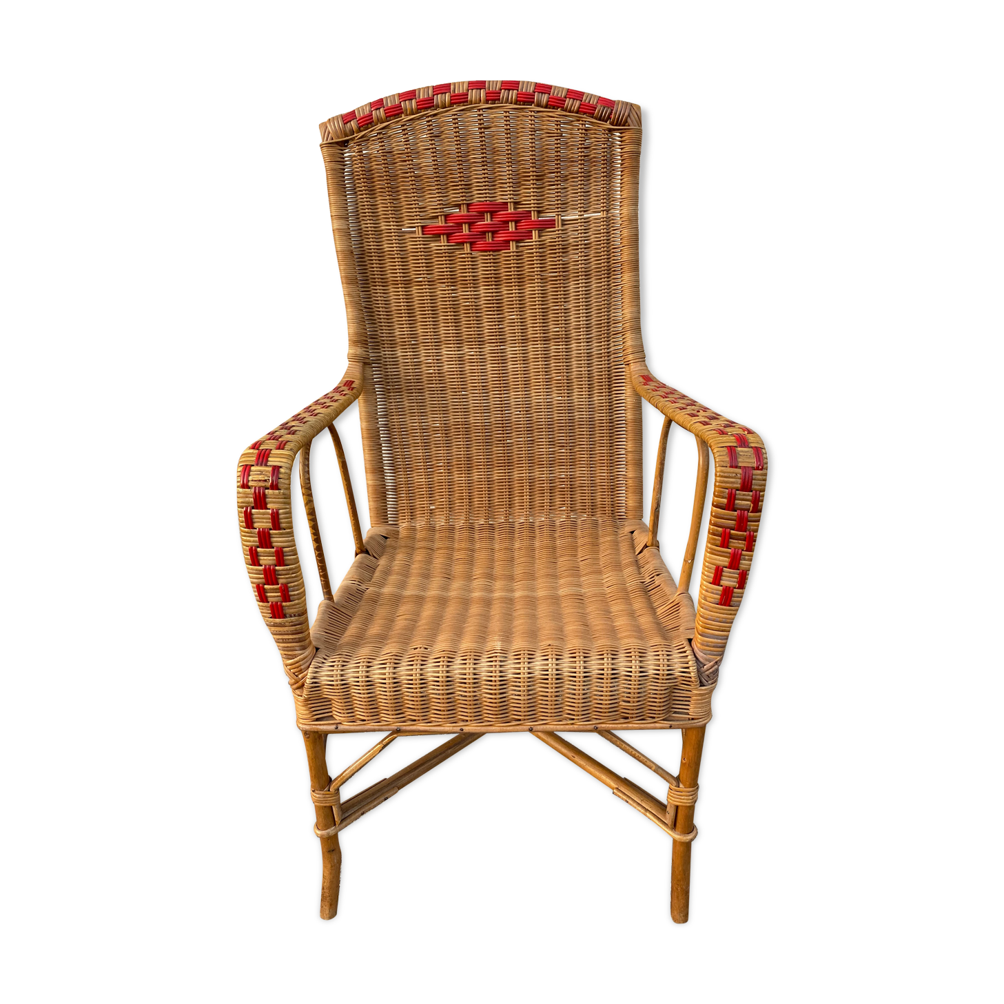 Vintage wicker armchair