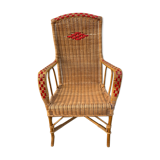 Vintage wicker armchair