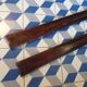 Paire de skis vintage en bois