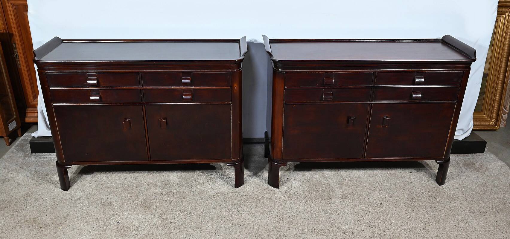 Pair of Small Lacquered Wood Sideboards – 1940
