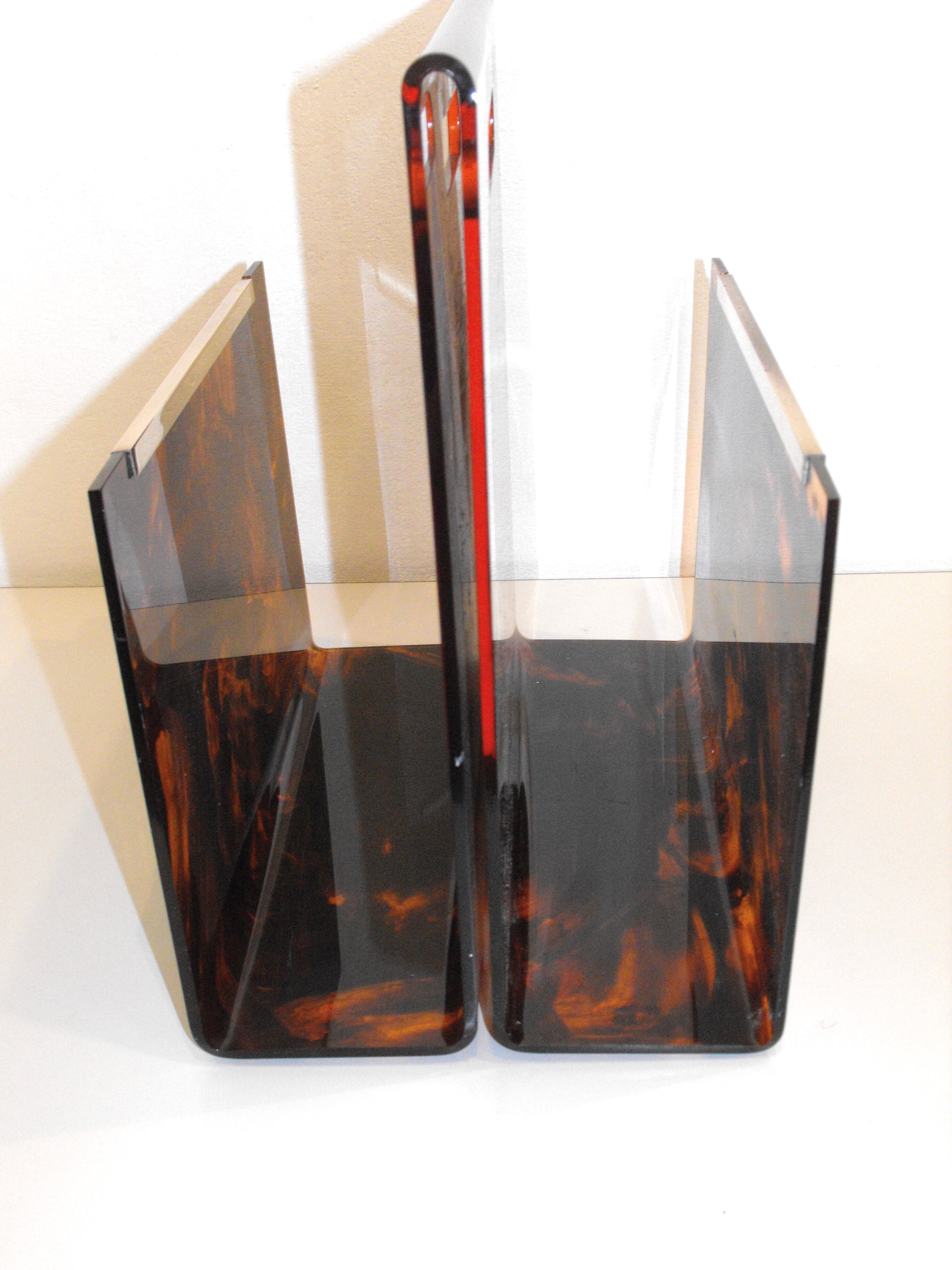 Magazine holder 70s plexiglas