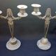 WMF Antique Art Nouveau Candlestick Pair Jugendstil  Germany