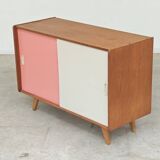 Wooden buffet U 452 pink by Jiri Jiroutek for Intérier Praha 1960