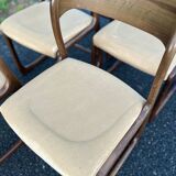 Set of 6 vintage baumann 1970 sled chairs