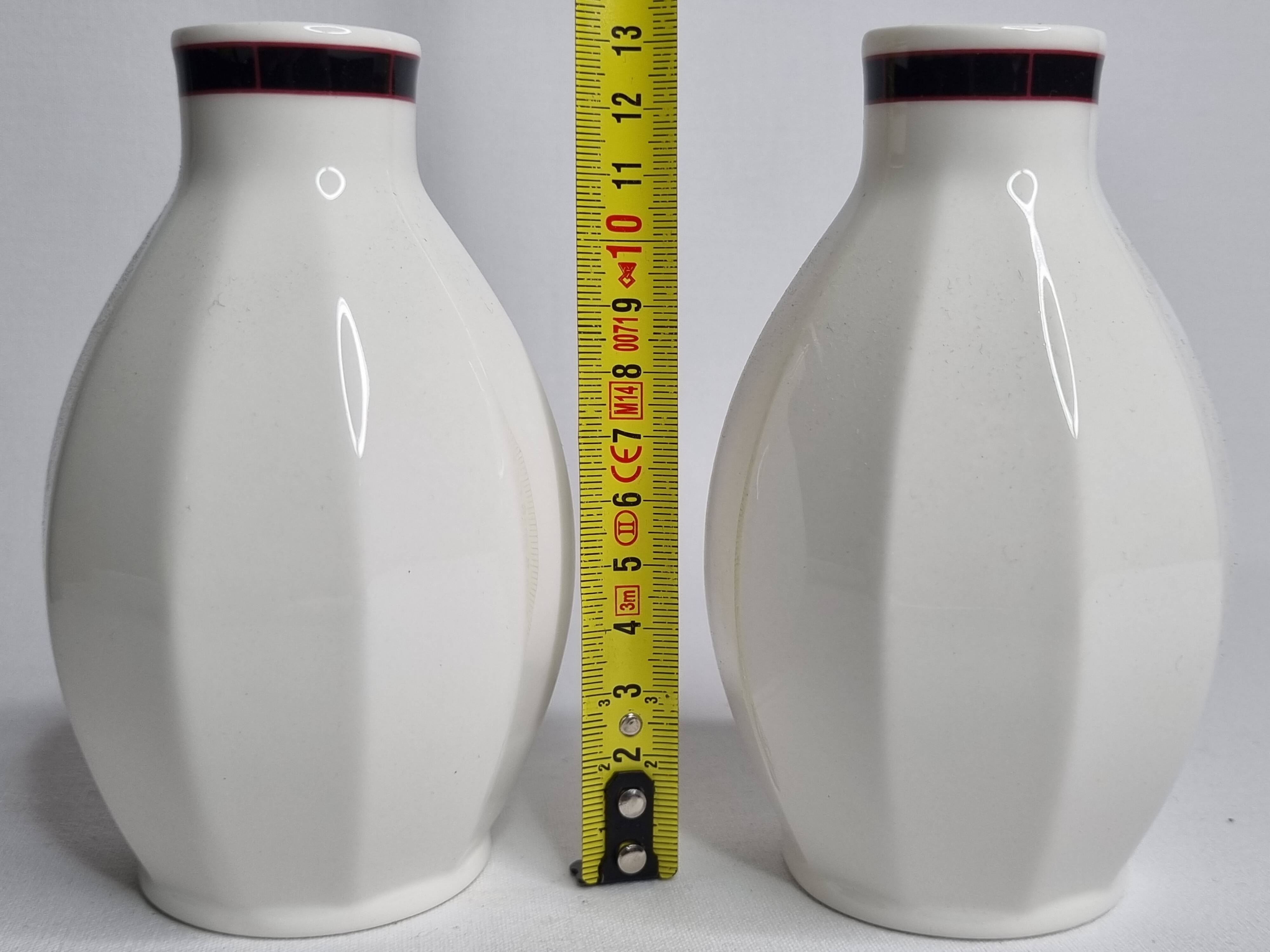 Set of 2 Villeroy & Boch porcelain bottles – GEO model, Luxembourg, 11