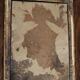 Rectangular golden wooden frame mirror