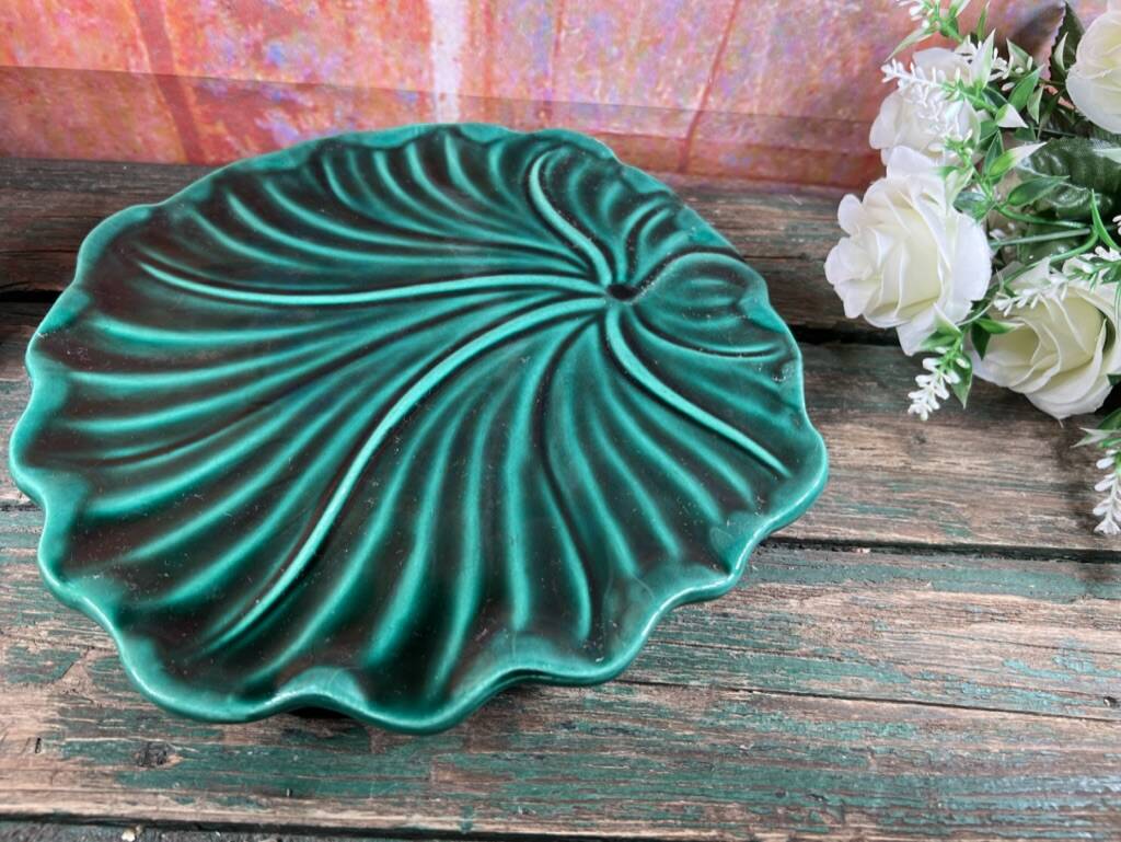 Vintage Vallauris green trivet